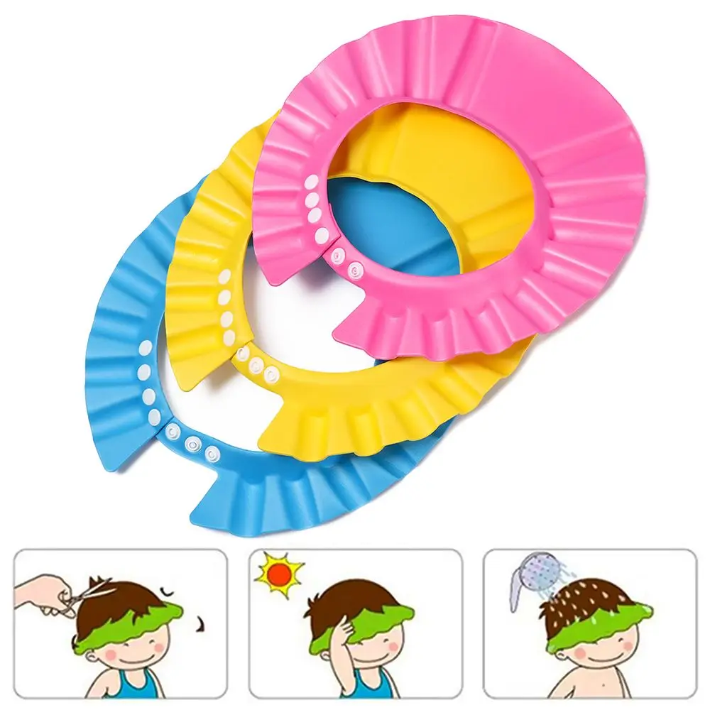 Ear Protection Fashion Eye Protection Portable Waterproof Baby Shower Caps Bath Visor Shampoo Hat Wash Hair Shield