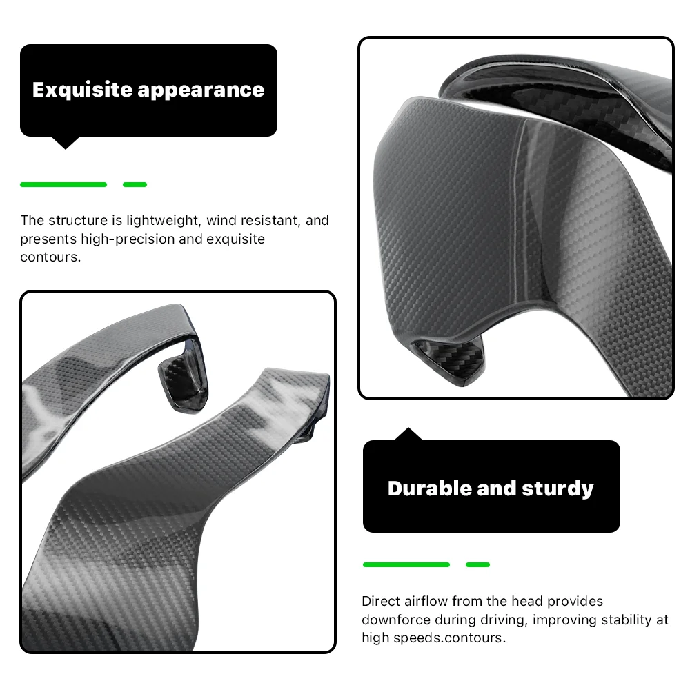 Motorcycle Carbon Fiber or abs aerodynamic fixed wing spoiler side winglet aileron Suitable for kawasaki ZX10R ZX-10R 2016-2021