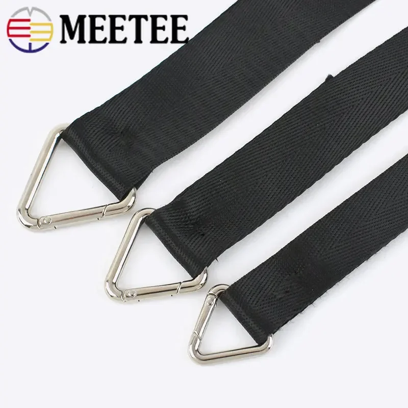 Meetee 10/20Pcs 20/25/32mm Metal Spring Ring Buckle Openable Snap Clip Keyring Hook Webbing Clasp Handbag Connector Hang Buckles