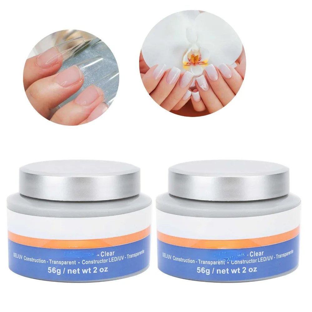Żel do przedłużania paznokci UV bezbolesny, wielofunkcyjny, do samodzielnego manicure, przezroczysty klej do przedłużania, profesjonalny, zmywalny klej do lakieru do paznokci.