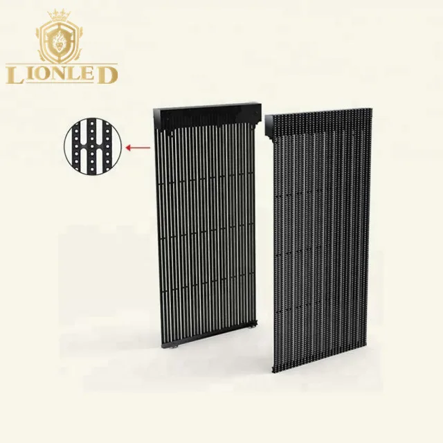 في الهواء الطلق P10-12.5 خدمة أمامية وخلفية تحت أشعة الشمس أرخص سعر زجاج LED شبكة عرض شاشة LED شفافة #2