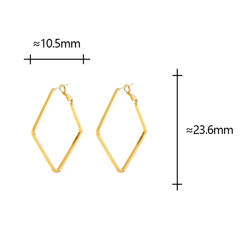 

Real 925 Sterling Silver 18K Gold Geometric Hoop Earrings for Women Trendy Fine Jewelry Minimalist Light Luxury Accessories