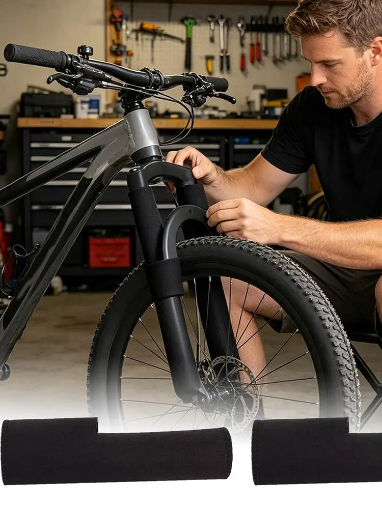 AliExpress NONE Front Fork Cover Bicycle Mud Guard Sleeve Mountain Bike Fork Protection for Mountain Garage Roadside Workshop Trail Touring