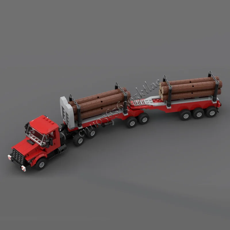 539 PCS Moc Building Blocks Grizzly Heavy Duty Logging Truck Technology Modular Bricks Model Gifts Christmas Toys Sets Assembly