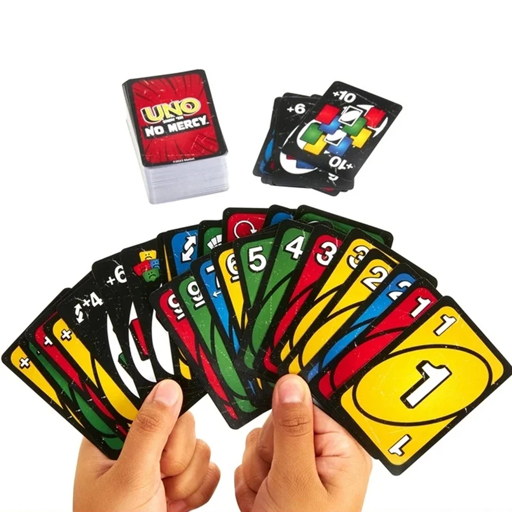 UNO UNO No mercy Tin Box Game Board Game Table Family Party Entertainment UNO Game Card Toy Children Birthday Christmas