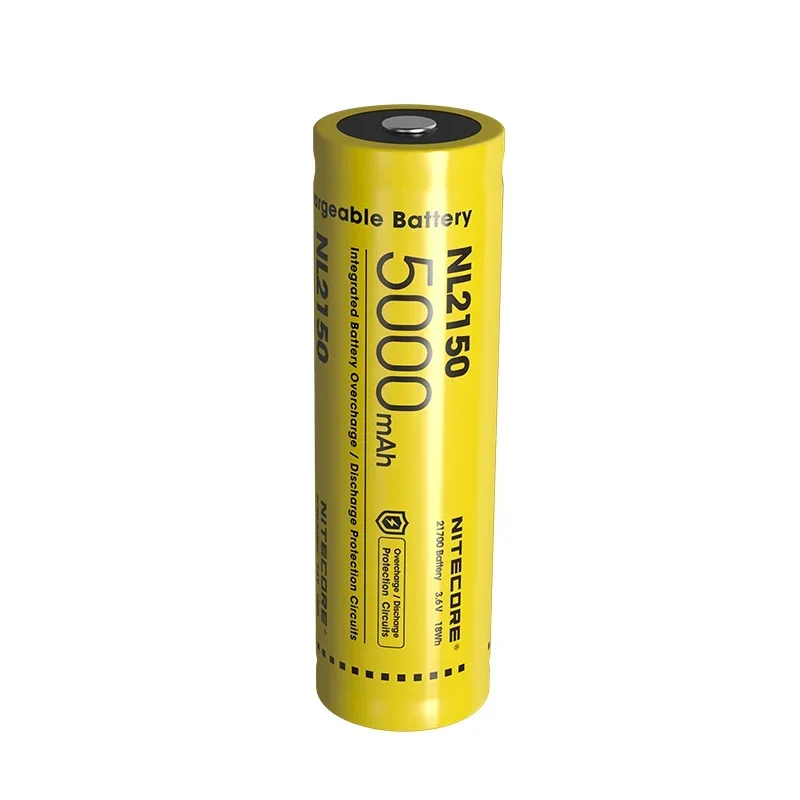 

NITECORE NL2150 21700 Li-ion Rechargeable Battery 5000mAh 3.6V 18Wh,Intergrated Battery Overcharge Discharge Protection Circuits