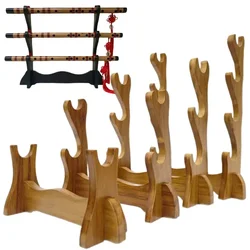 1/2/3/4 Layers Sword Holder Wood Japanese Samurai Sword Knife Display Stand Flute Storage Stands Katana Tanto Bracket Racks