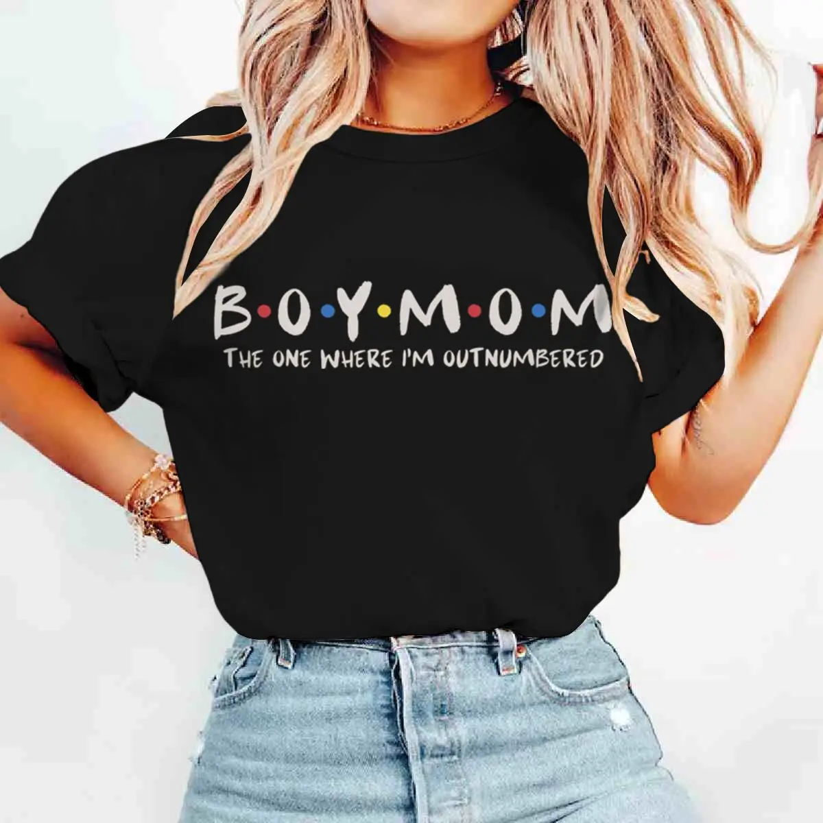 

Vintage Letter "Boy Mom" T-shirt Y2K Funny Women Shirts Fashion Mother's Day Clothing Gift Casual Short Sleeve Mama Mommy Tshirt