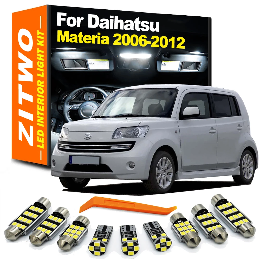 

ZITWO 8 шт. автомобильный светодиодный комплект внутренних ламп для Daihatsu Materia 2006 2007 2008 2009 2010 2011 2012 аксессуары для ламп номерного знака