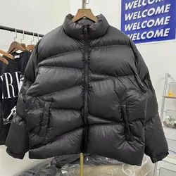 Top Quality Down winter Jackets Fashion Mens Womens Thick Zip High Neck Warm Loose Casual Cotton Jacket