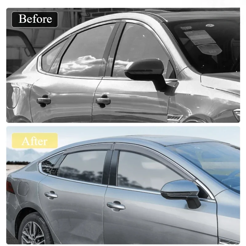 For BYD QIN PLUS DMI/EV Weather Shield Car Side Window Deflector Sun Rain Guard Thickened Rain Shield Modification Accessories