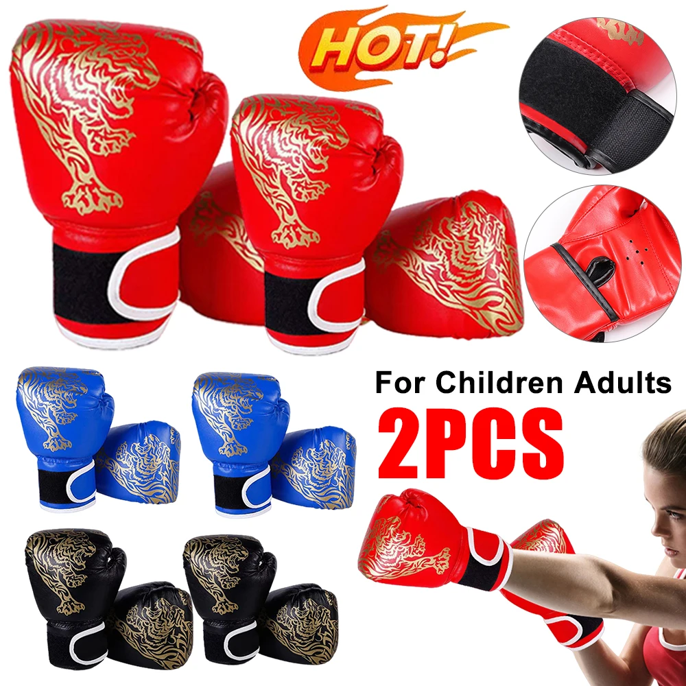 1 زوج الاطفال الكبار قفازات الملاكمة تنفس ساندا الملاكمة التايلاندية القتال قفازات الرمل الحرة القتال MMA ميت التايكوندو اللكم قفازات