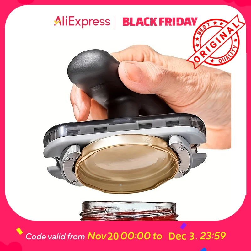 عبوة واحدة من فتاحة علب سهلة الإمساك - إعداد وعاء فائق للفتح بدون جهد لعلب الفلفل الحار والفول