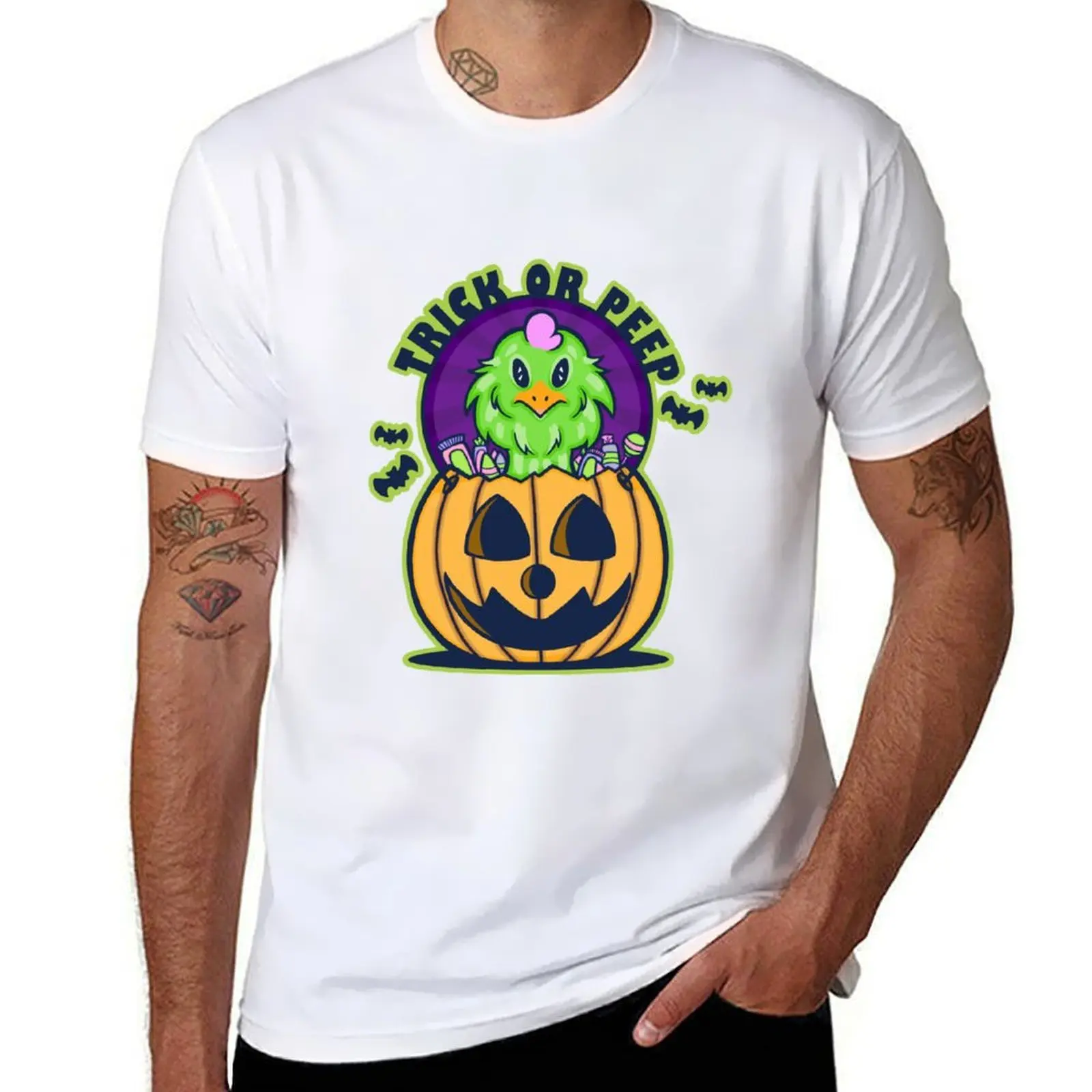 

Trick or Peep T-Shirt man t shirts for men man t shirt summer T-Shirt