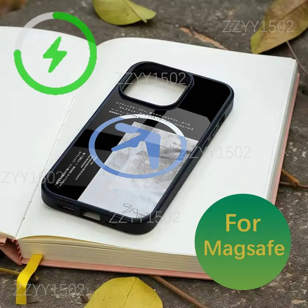 حافظة هاتف Aphex T-Twin IDM Acid Techno لهاتف iPhone 17,16,15,14,13,12,11,Pro,Max,Plus,Mini,SE4,E Magsafe شحن لاسلكي