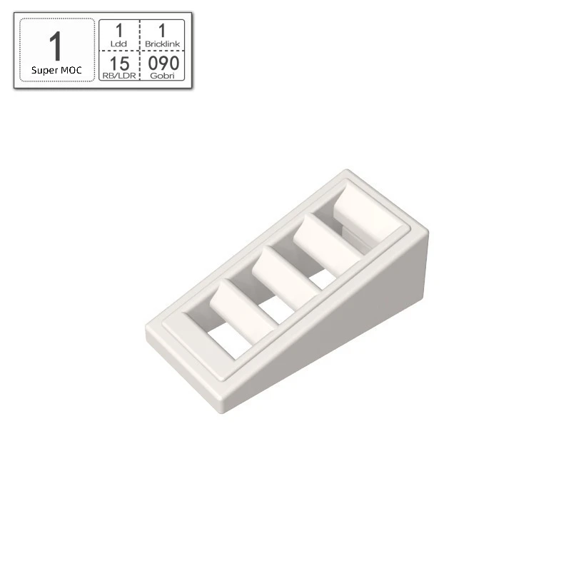10PCS Assembles Particles Pieces of Parts 61409 Slope 2x1x2/3 318° With Grille Building Blocks Idea Bricks Educational Idea Toy