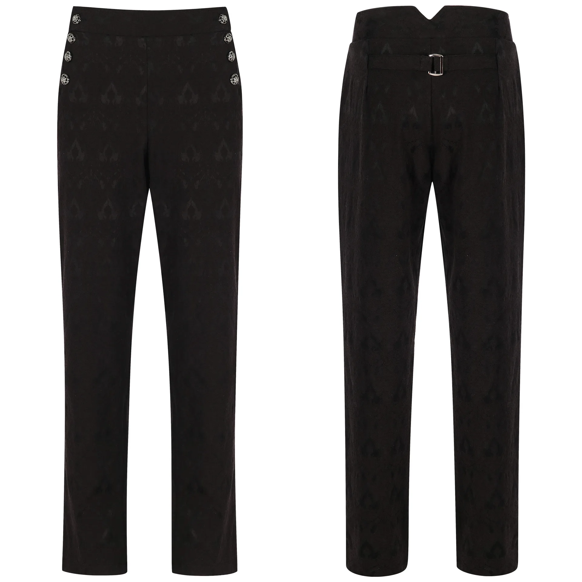 

2025 New Men's Steampunk Gothic Pants Wedding High Waist Slim Fit Men Trousers Retro Pants Punk Retro Men's Uniform Overalls