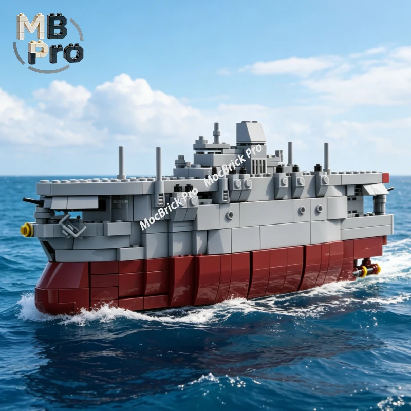812pcs Ocean Military Ship Ornament Building Blocks Mini Shinano Scale Aircraft Carrier Desktop Art Decoration