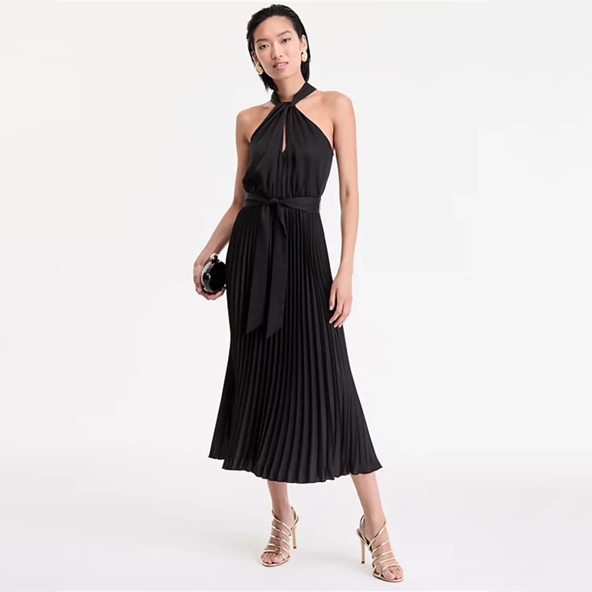 

2025 Fashion Elegant Evening Dress Prom Dresses Formal Gown Sleeveless Ruffled Sash Waist Party Wedding Guest Dress Customized