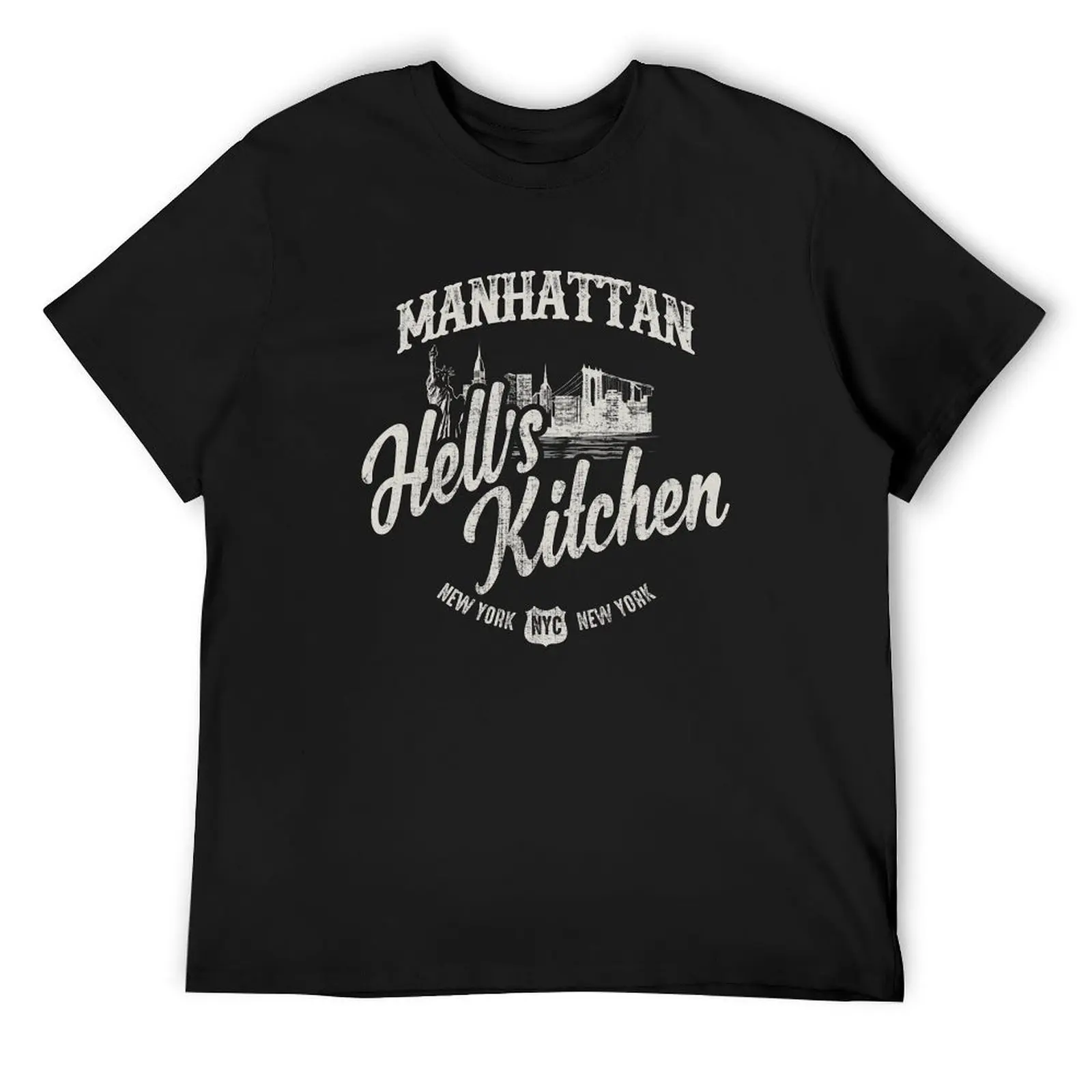 

Нью-Йорк - Футболка Hell's Kitchen, Нью-Йорк, спортивная одежда в стиле каваи, мужские винтажные футболки