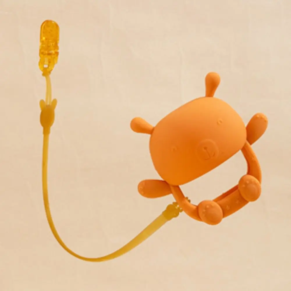 

Silicone Pacifier Holder Clip Food-grade Anti-lost Baby Pacifier Chain Adjustable BPA Free Teething Soother Strap Toddler