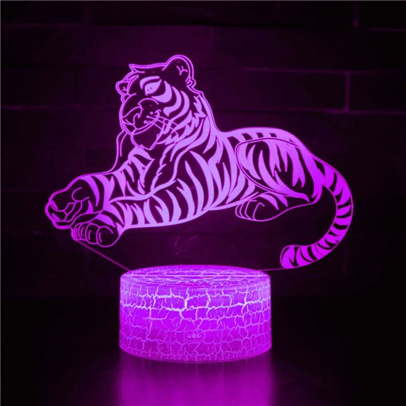 Nighdn Tiger 3D Lamp Illusion LED Night Light Touch Bedside Lamps Bedroom Decoration Birthday Christmas Gift for Kids Boys Men