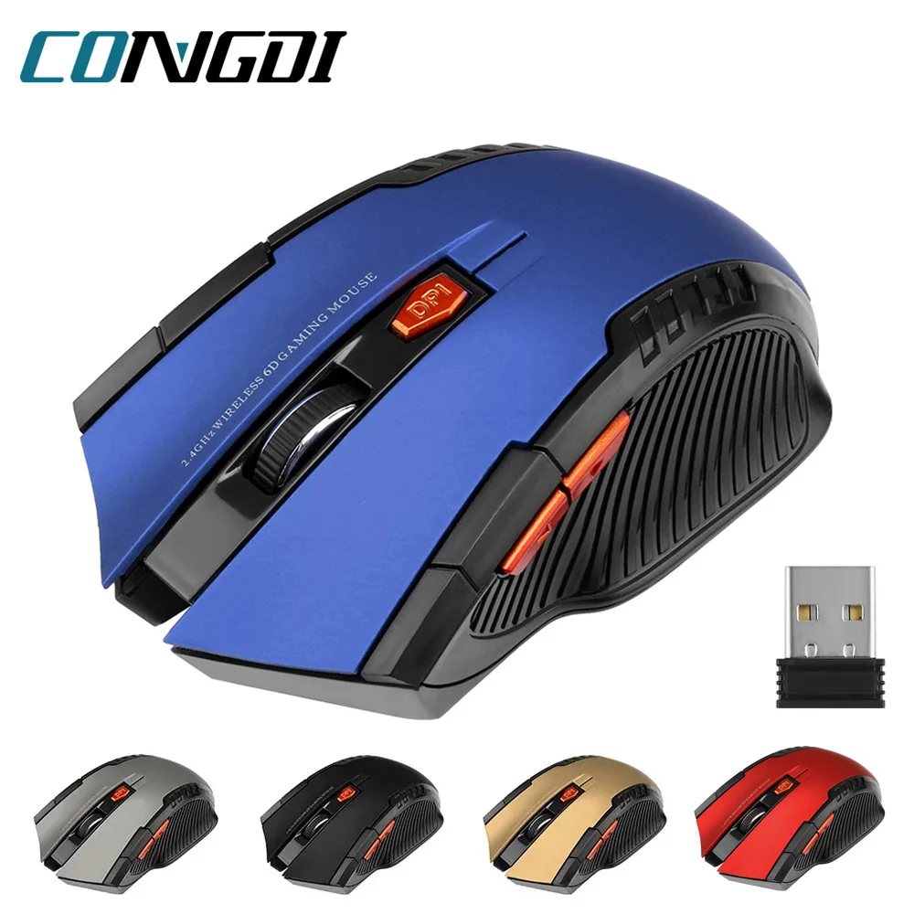 2.4GHz Wireless Mouse Optical Mice with USB Receiver Gamer 1600DPI 6 Buttons Mouse For Computer Laptop Accessories Mouse Gamer