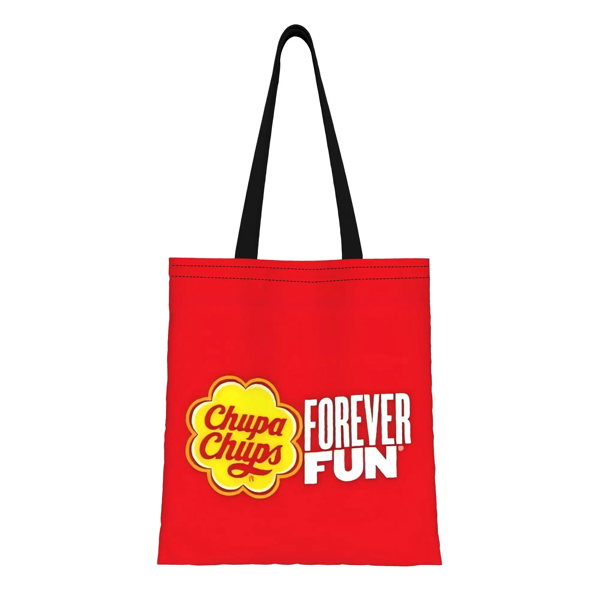 

Холщовая сумка-тоут FUN 15 Chupa Chups, идеально подходит для покупок, женская сумка с верхней ручкой