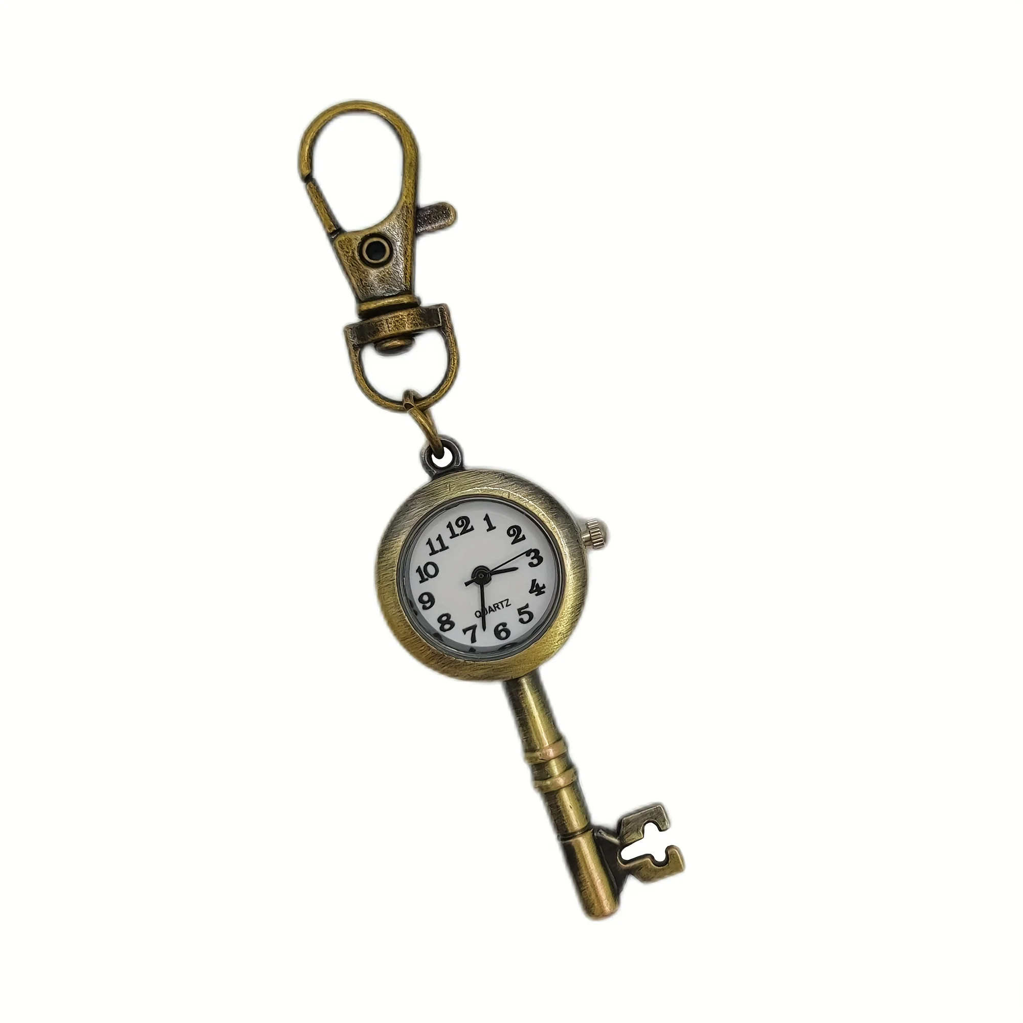 1PC Keychain Watch Vintage Pocket Watch Bronze Dream Key Quartz Pocket Watch Vintage Fine Chain Quartz Pocket Watch