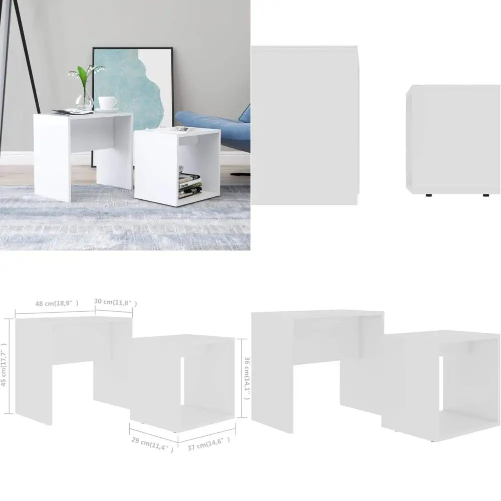 

Современный белый журнальный столик с местом для хранения вещей, раскладные столы из 2 предметов, современный торцевой столик для гостиной, мебель для дома