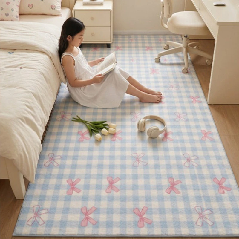 Modern Style Living Room Decoration Simple Carpet Thick Plush Rugs for Bedroom Fluffy Soft Bedside Floor Mat Washable Lounge Rug