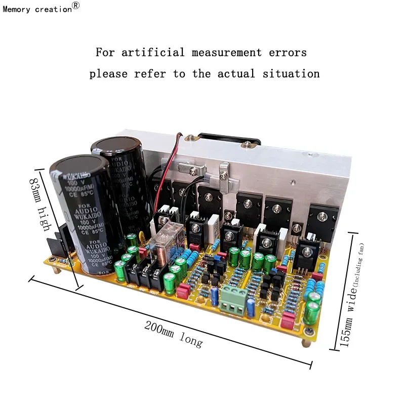 Memory creation 800w*2 2-channel Stereo Power Amplifier Board Toshiba High Power HIFI Class AB Audio Amplifier
