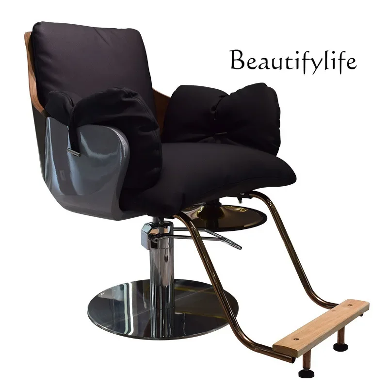 

Z.Barber shop professional hair chair comfortable rotating fiberglass simple fashion designer new