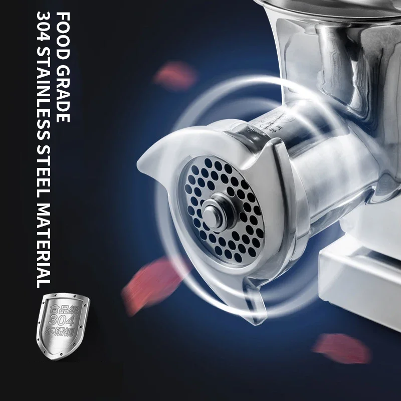 220V Multifunctional Commercial Desktop Meat Grinder High-power Automatic Mincing Frozen Vegetable Mincer Meat Grinders Electric