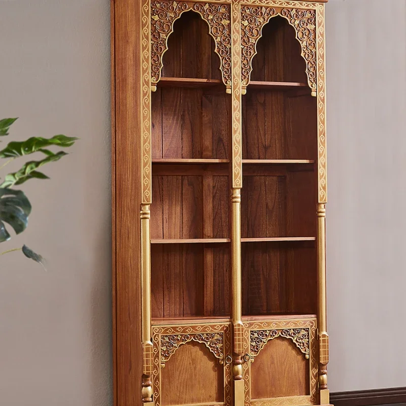 

Solid Wood Antique Shelf Tea Cabinet Rack Living Room Partition Display Rack