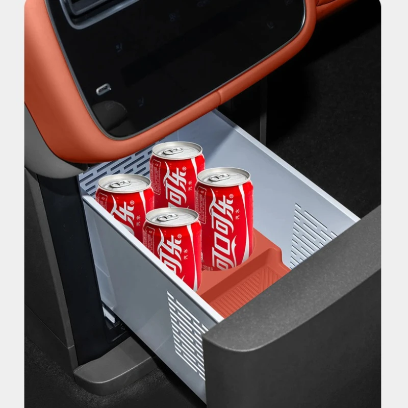 For DENZA N8L Rear Refrigerator Pad Original Car Color Car Refrigerator Slot Storage Silicone Storage Pad Accessories