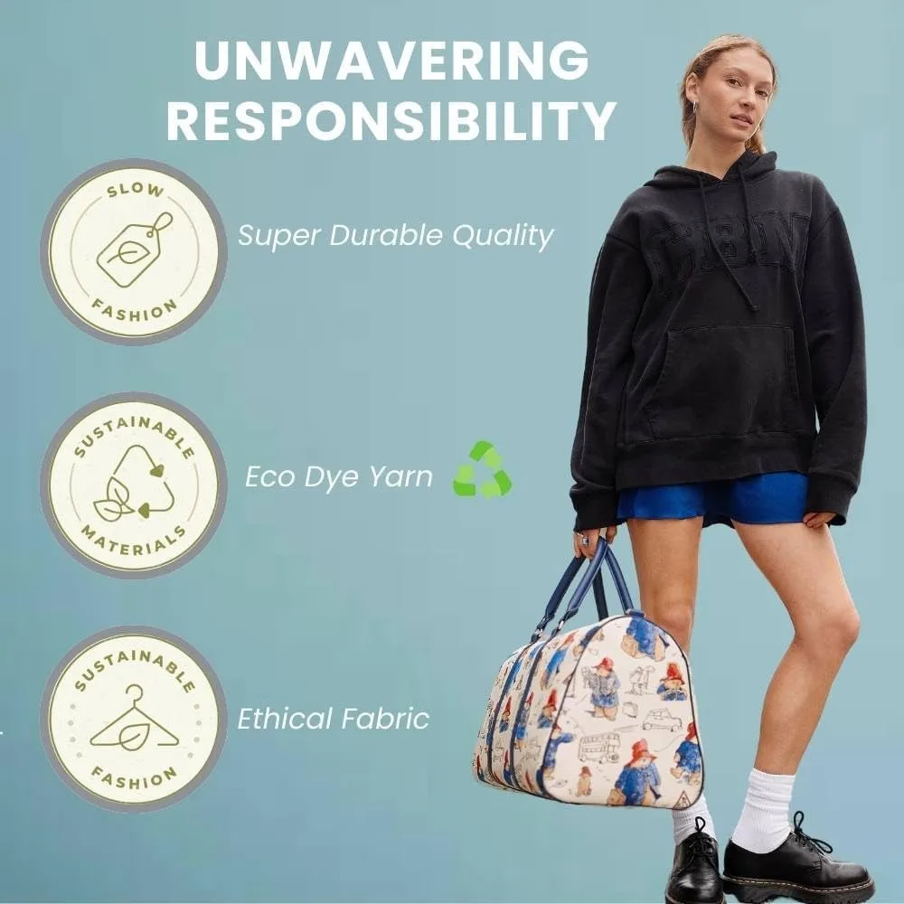 حقيبة نسائية كبيرة من القماش الخشن لعطلة نهاية الأسبوع للسفر وصالة الألعاب الرياضية وطوال الليل #5