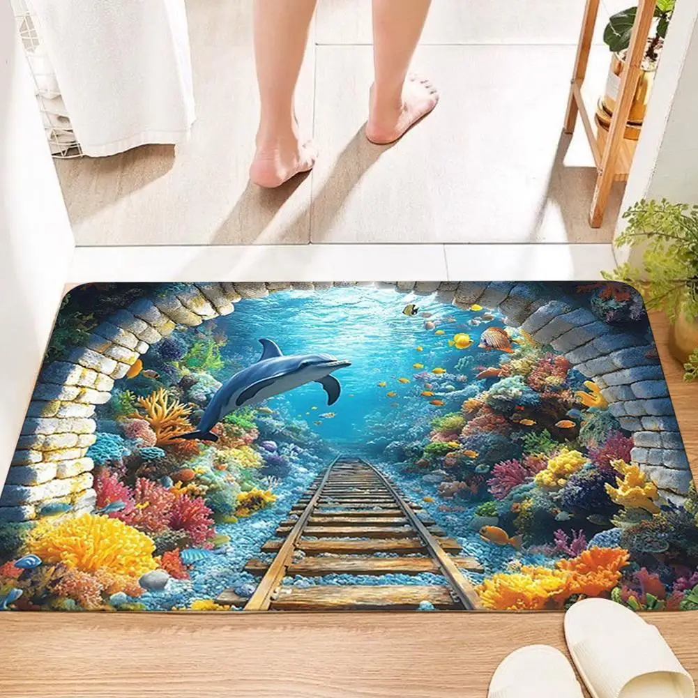 ثلاثية الأبعاد رؤية كهف نمط جديد مدخل الكلمة حصيرة الحمام ماصة حصيرة مدخل السجاد المطبخ الباب الأمامي نونسليب الكلمة حصيرة 2026 جديد #1