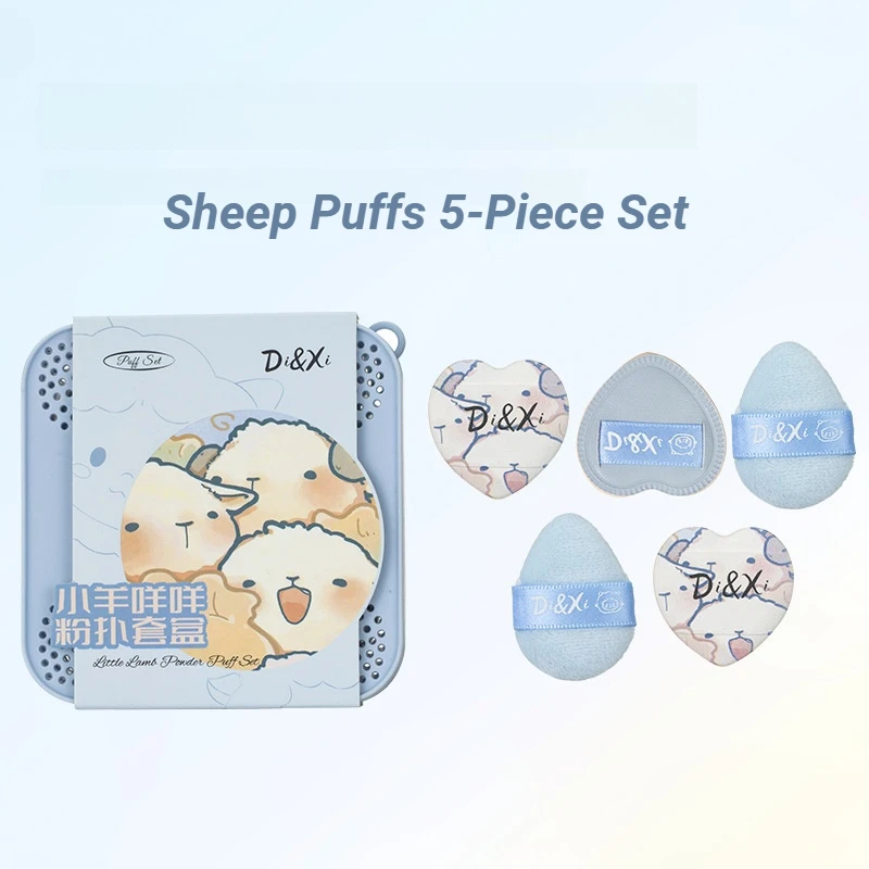 DI &XI-Juego de esponjas para pulgar esponjosas, cojín de aire suave de terciopelo, herramienta de maquillaje corrector de mezcla brillante no absorbente