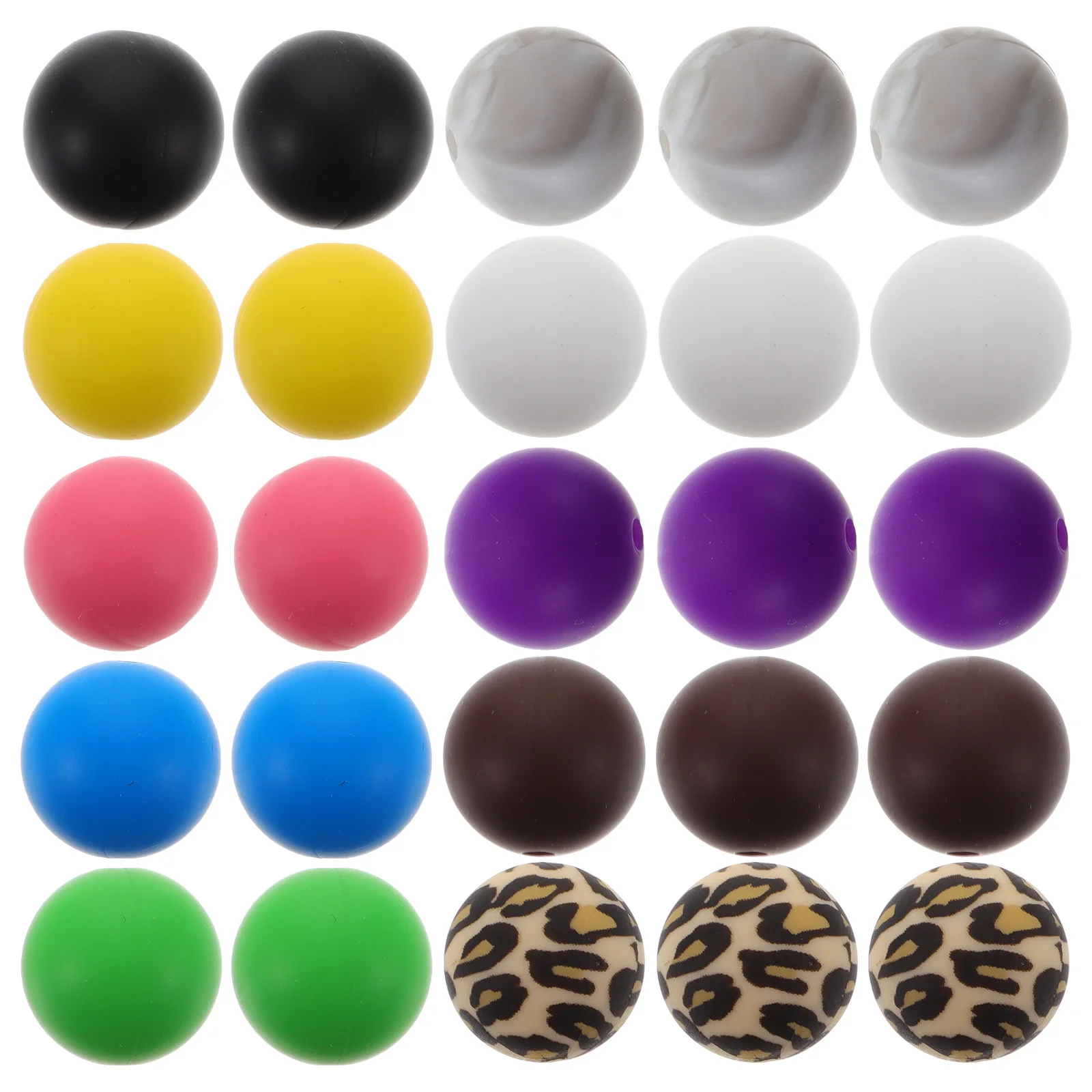 

100pcs Silicone Colorful Diy Round Loose For Keychain Making Craft Bulk Small Durable Beads For Diy Bracelet Teething Chewing