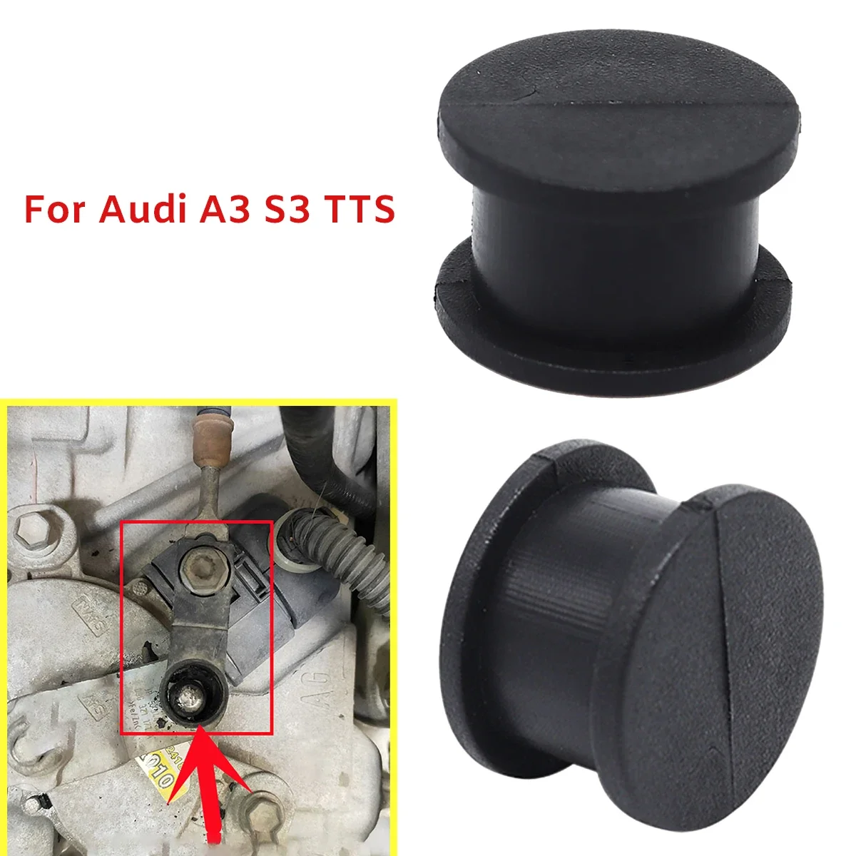 For Audi S3 TT TTS Gear Shift Cable End Connector Bushing Rubber Grommet Automatic Transmission Repair Kit 09G321397A Plastic