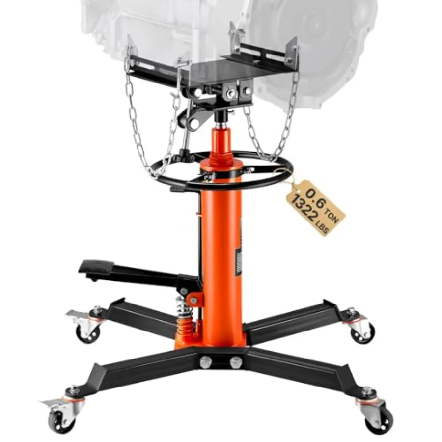 

Transmission Jack 1322 LBS Hydraulic Telescoping Transmission Jack 32"-67" High Lift Transmission Jack Stand with Foot Pedal 36