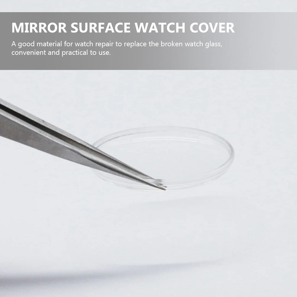 

25pcs Watch Lids Clear Acrylic Replacement For Watch Repair Supplies Transparent Protector Against Scratches Shocks Drops Ground