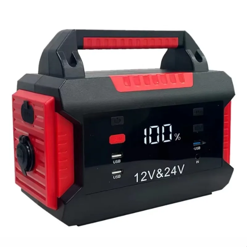 

12V 24V Universal Car Jump Starter Heavy Duty Truck Emergency Battery Booster With Triple USB Ports Anti Spark Lithium