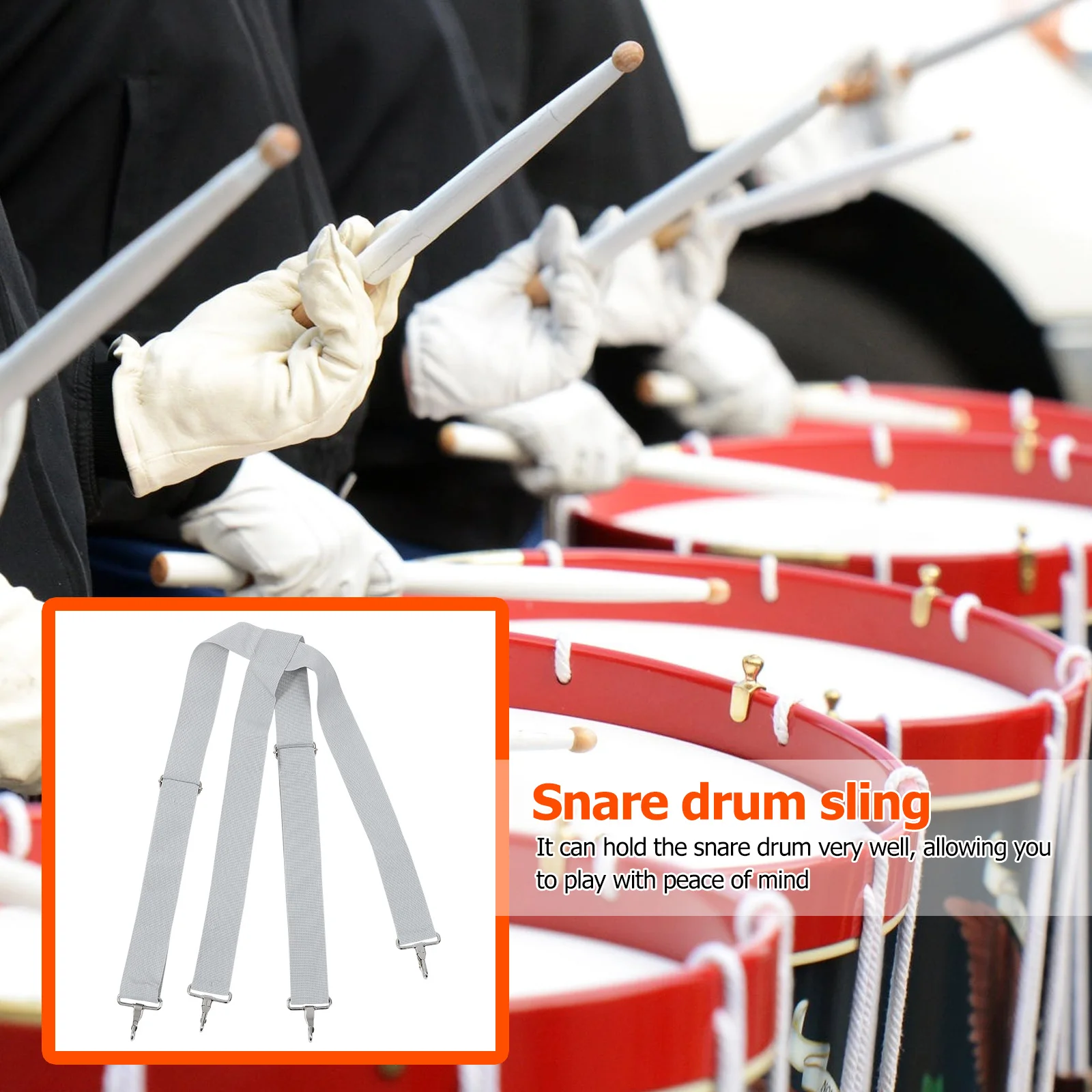 1 قطعة حزام طبل كمين قابل للتعديل حزام كتف عريض غير قابل للانزلاق استبدال مريح طبل حبال ملحقات الآلات الموسيقية #6