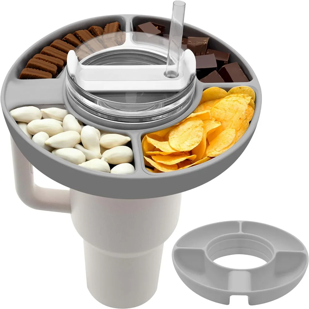 

Snack Bowl for Stanley Cup Silicone Snack Tray Compatible with Stanley Cup Quencher 1.0/2.0 40oz Tumbler with Handle