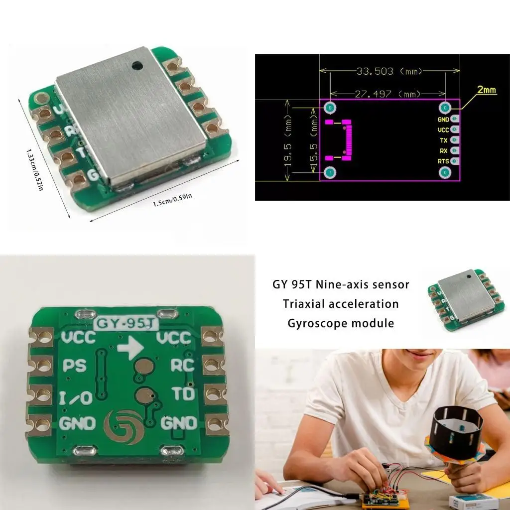 

652F GY-95T Nine Axises Sensorings with Advanceds Processing for Dynamic Environment Motion Control