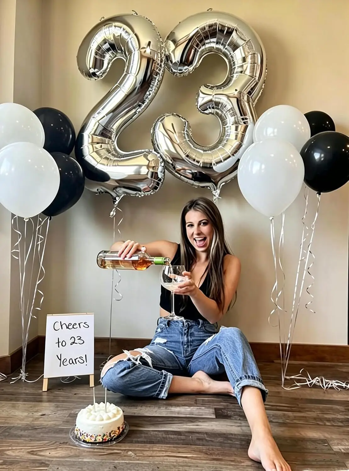 32 inch silver digital aluminum foil balloon, suitable for weddings, birthdays, themed parties, pre wedding parties, graduation