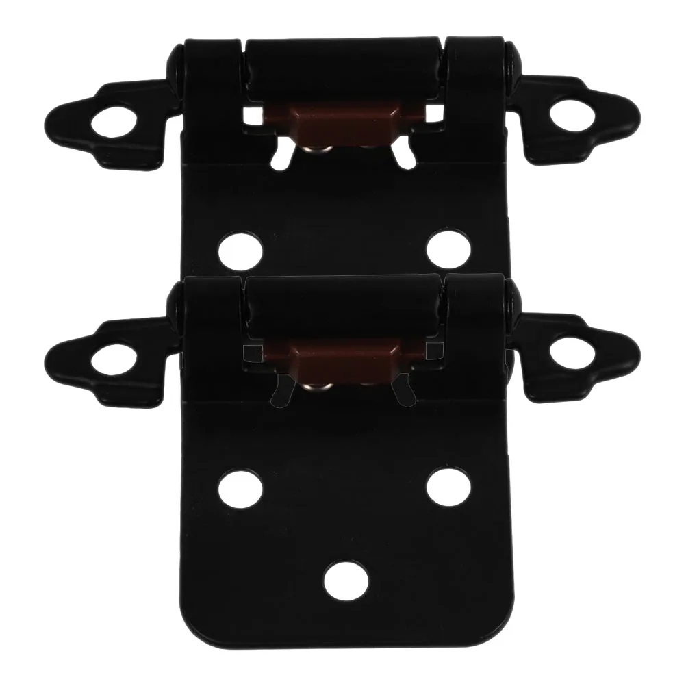 

2pcs Black Steel Self Closing Hinges 1 5mm Heavy Duty Cabinet Door Hinges for RV Furniture Half Overlay Spring