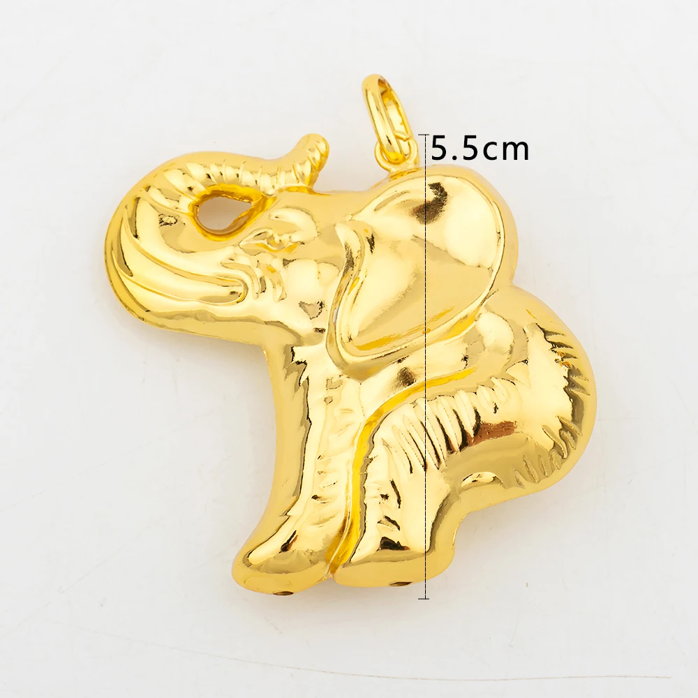 18 Karat vergoldet Anhänger Kupfer Tier Meerjungfrau Elefant Muster Kette Anhänger Frauen Männer Modeschmuck tägliche Kleidung Jubiläum Gi